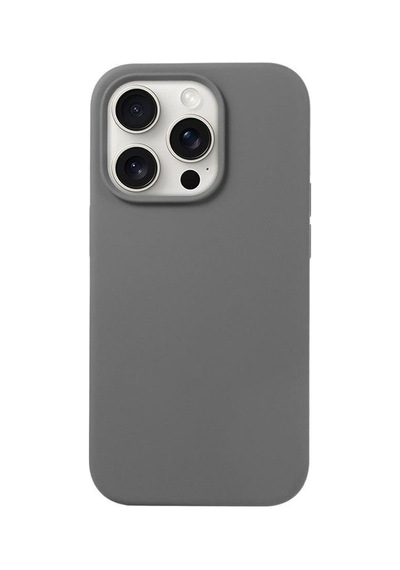 Apple Uyumlu iPhone 16 Pro Lansman Arka Kapak Silikon Kılıf Gri