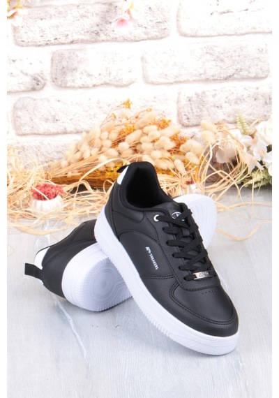 M.p 252 6049 Rahat Hafif Orijinal Ürün Erkek Sneaker Spor Ayakkabı Siyah  -  Beyaz