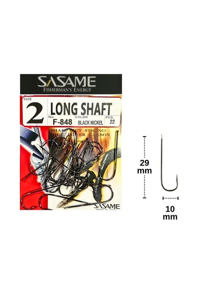 Sasame F-848 No:2 Long Shaft Olta İğnesi 22 Adet