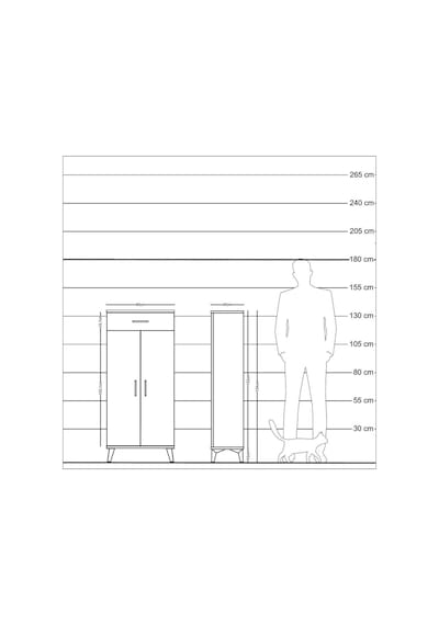 Arges Dolap 2 Raflı Tek Çekmeceli 2 Kapaklı 60x30x134 Aytaşı-antrasit Aytası