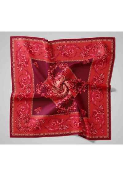 Silk Home Twill İpek Eşarp 11482-08 Koyu Mor, Kırmızı, Pembe, Pudra