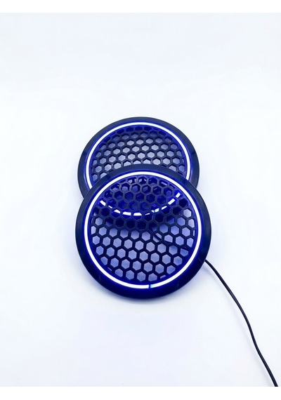 20cm Mavi Neon Ledli Hoparlör