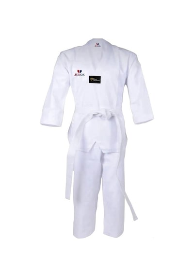 Jumok Taekwondo/tekvando Acemi Elbise Kıyafeti Dobok Beyaz Yaka Ç Beyaz