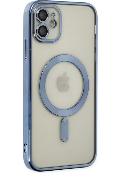 Apple Uyumlu iPhone  11 Kilif Magsafe Kamera Lensli Korumali Seffaf Silik 560979745