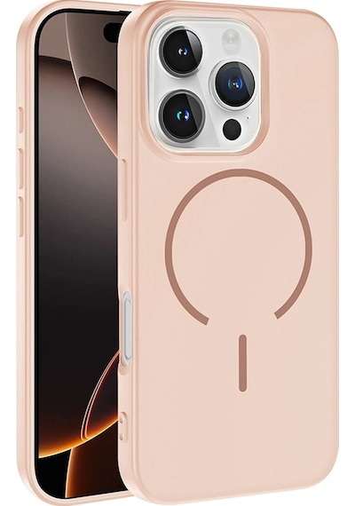 Apple Uyumlu iPhone 16 Pro Kılıf M-safe Şarj Özellikli Zore Meta Kapak