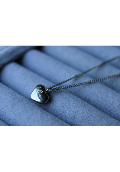 Byantep Minimal Love Silver Çelik Kolye