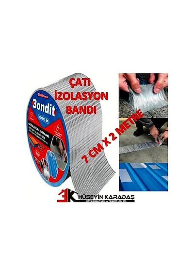 Bondit Çatı Izolasyon Ses Su Yalıtım Tamir Bandı Çamur Bant 2Mt