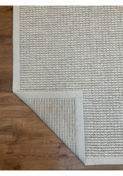 Saraz Halı Kumaş Bordür Gri Bukle Antrasit Bordür Halı Salon Koridor Mutfak Çocuk Odası Halısı Kilim S267 Bej - Krem