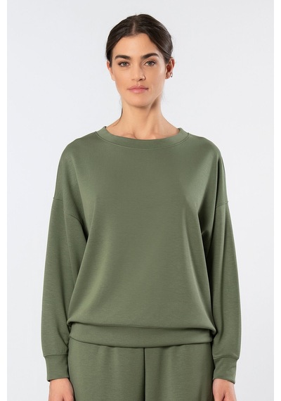 Türen Kadin Bisiklet Yaka Sweatshirt 3613/yeşil Yeşil
