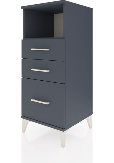 Hyperion Komodin Tek Raflı 3 Çekmeceli 44x44x106 Antrasit-ant... Antrasit