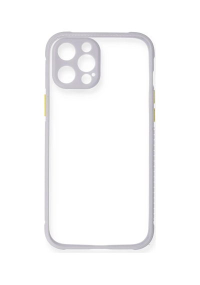 İphone 12 Kılıf Miami Şeffaf Silikon - Lila