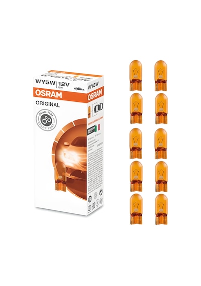 Osram 2827 Wy5w T10 Dipsiz Turuncu Ampul 12v 5w 10 Adet