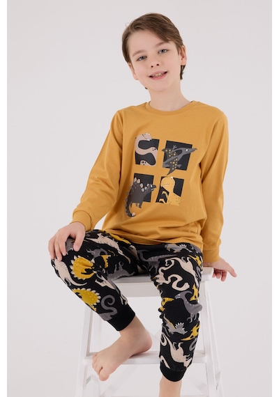 Rolypoly Erkek Çocuk Sarı Pijama Takımı 5274-48638 Sarı