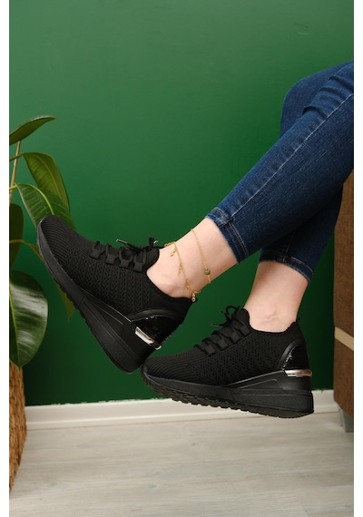 Delisle Fileli Kalın Topuklu Kadın Sneaker 001