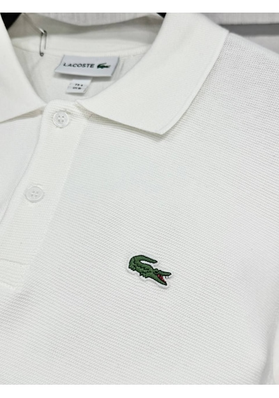 Lacoste Klasik Erkek Triko Örme Yazlık İnce Polo T-shirt Beyaz