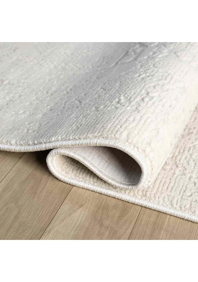 Minimal Krem Eskitme Desenli Halı - Mk12004krs