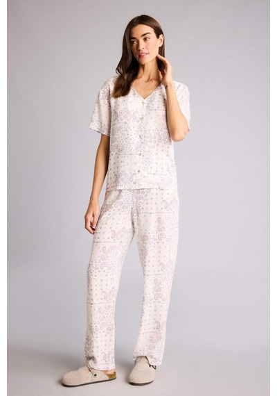 Defacto Desenli Pijama Takımı G4619AX26SM