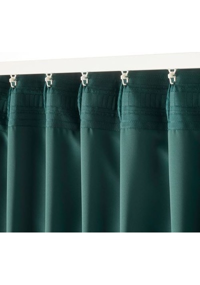 Ikea Majgull Fon Perde 145x300 Cm Koyu Yeşil