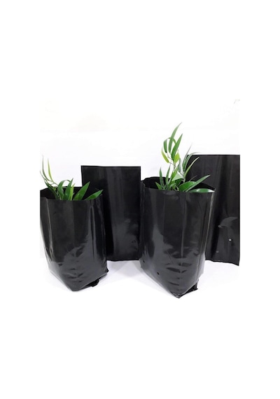 Kalın Körüklü Fide Torbası Fidan Yetiştirme Poşeti Siyah Delikli - 15x20 Cm. - 10 Kg.lık Paket