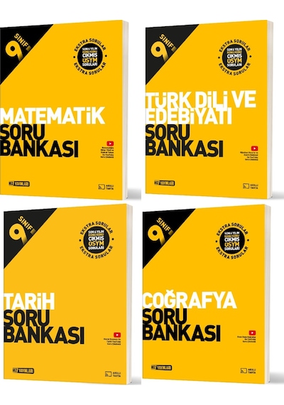 Hız 2026 9. Sınıf Matematik + Edebiyat + Tarih + Coğrafya Soru Bankası Seti 4 Kitap