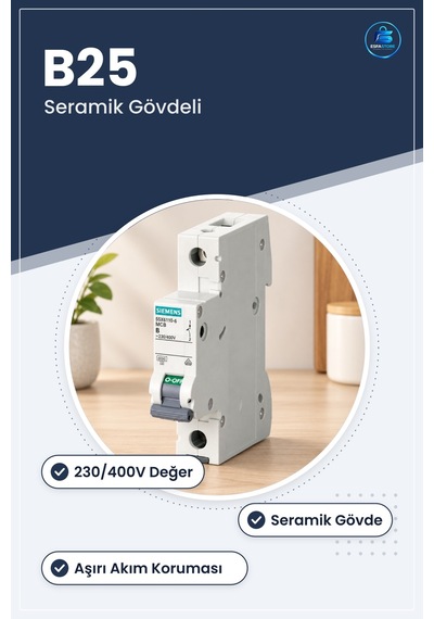Sigorta B25 Seramik Gövdeli Otomatik Aşırı Akım Kısa Devre Koruma