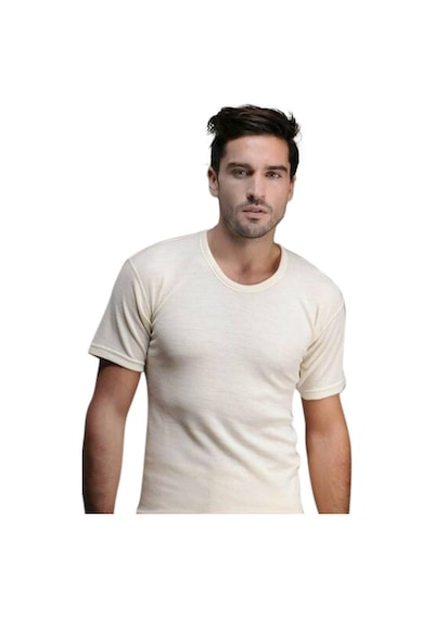 Hasyün Erkek %75 Yün Kısa Kollu Fanila Atlet İçlik 100e - 1 Adet Ekru