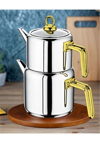 Sara Gold Aile Boy 1149 Çaydanlık 1,25l/2l Gümüş