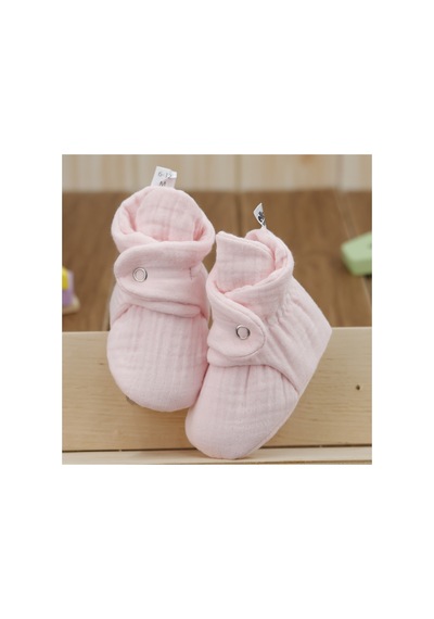 Organik Pamuk Müslin Bebek Patiği, Yenidoğan Pandufu,pembe