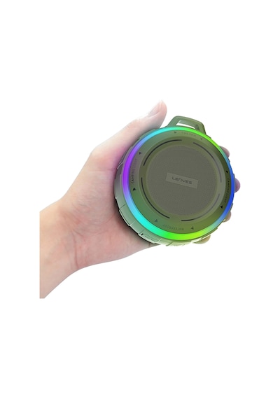 Lenyes S223 Rgb Işıklı Askı Aparatlı Mini Bluetooth Speaker Hoparlör V5.3 Yeşil