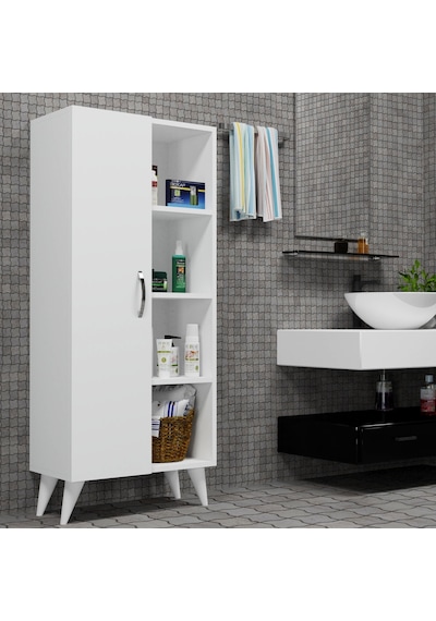 Star Tek Kapılı 4raflı Çok Amaçlı Dolap Beyaz - Bdl0201