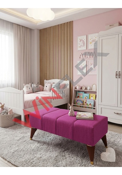 Winflex Çok Amaçlı Dekoratif Puf 38 X 100cm Fuşya Renk