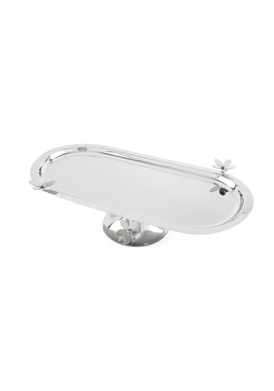 Mikasa Moor Flora Silver Ayaklı Gondol Sunumluk 40x21x12 Cm Gümüş