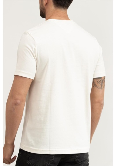 Tommy Hilfiger Erkek Bisiklet Yaka T-shirt Sarı Sarı