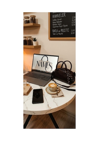 Names Bag Fularlı Mini El Ve Omuz Çantası Kahverengi