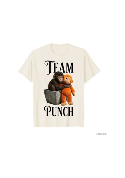 Flood Of Style Takım Punch Japonya Bebek Maymun Yumruk T-shirt Erkekler Kadınlar Için % 100% Pamuk T Shirt K Bej