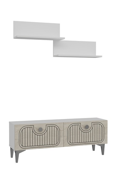 120dhdtür3ba 120 Cm Hera Lazer Desenli Raflı Tv Sehpası,ünitesi Beyaz - Traverten - Gümüş 120dhdtür3ba 120 Cm Hera Lazer Desenli Raflı Tv Sehpası,ünitesi Beyaz - Traverten - Gümüş