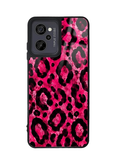 Casper M45 Pink Leopar Tasarımlı Glossy Telefon Kılıfı Pembe