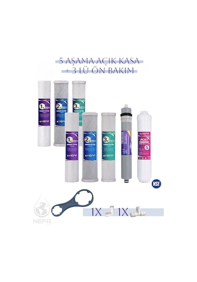 Tüm Açık Kasa Su Arıtma, İhlas Cebilion Compact Uyumlu 5+3 Aşama