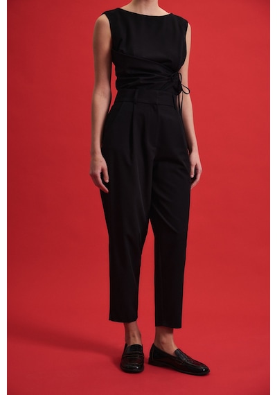 Sateen Lena Havuç Pantolon - Siyah-136961 siyah
