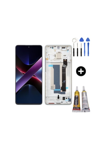 Xiaomi Pocophone Poco X7 Pro Uyumlu Çıtalı Tft Lcd Ekran Dokunmatik Yeşil + Montaj Seti