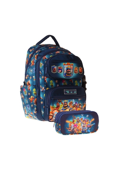 Kaukko Kids Boom Lacivert Erkek Çocuk İlkokul Sırt Çantası Ve Kalem Çantası Seti - Setkk-l5419c