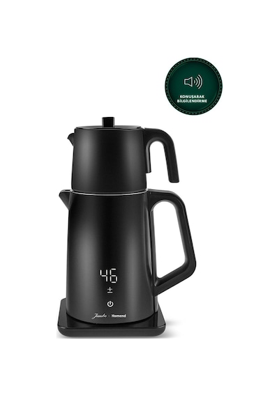 Jumbo x Homend Royaltea Cooltouch 1792H Siyah Çift Duvarlı Paslanmaz Çelik Çay Makinesi Wifi ile Kontrol