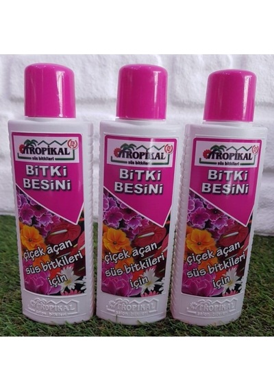 Bitki Besini 3 Adet 225 Ml Çiçekli Bitkilere Özel Çiçek Açtıran Sıvı Gübre Çiçek Çoşturan Vitamin 0,250