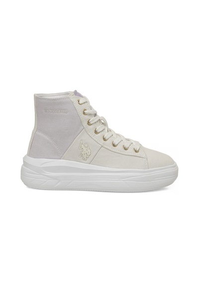 Uspoloassn U.s. Polo Assn. Cleberas Jr Bej Kız Çocuk High Sneaker Bej-lıla-pudra