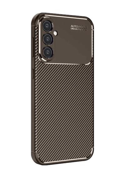 Galaxy A16 5g Kılıf Auto Focus Karbon Kapak - Kahverengi