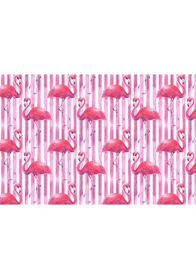 Pembe Flamingolar Desenli Duvar Kağıdı