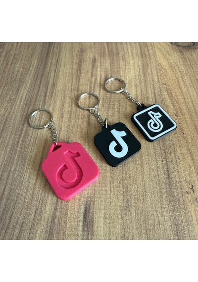 Nfc Anahtarlık - Tiktok Anahtarlık Pembe 4 Cm