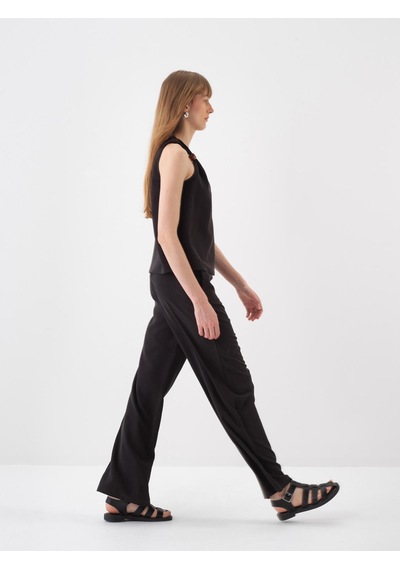 Xint Siyah Doğal Akışlı Oversize Bluz 751113