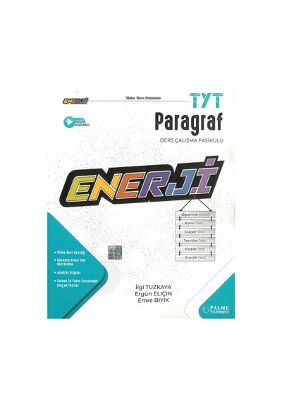 TYT Paragraf Ders Çalışma Fasikülü Enerji  -  İlgi Tuzkaya  -  Palme Eğitim