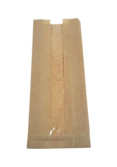 Pencereli Şemua Çizgili Baget Ekmek Fırın Kese Kağıdı Orta Boy 15 x 33 CM 1500 G 240 Adet